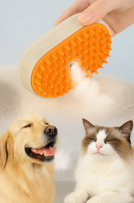 Cepillo 3 en 1 con Vapor Relajante para tu mascota!🐶✨
